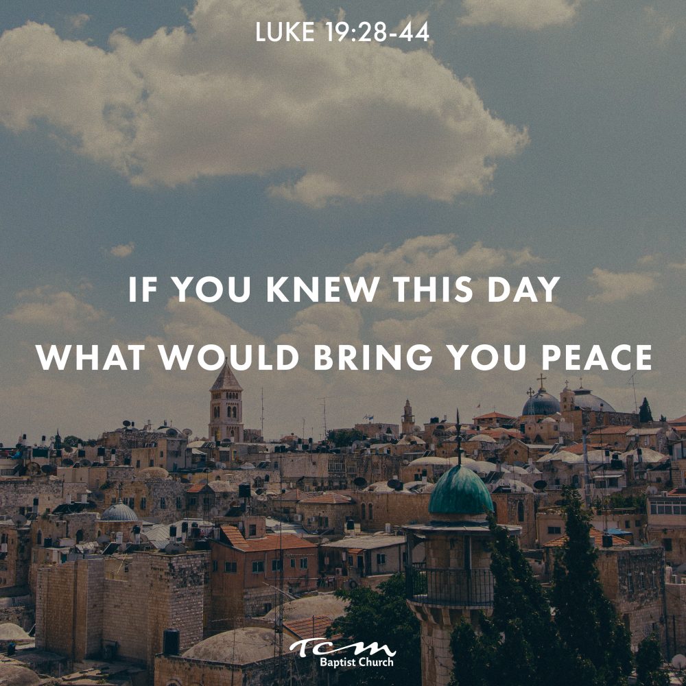 If You Knew This Day What Would Bring You Peace